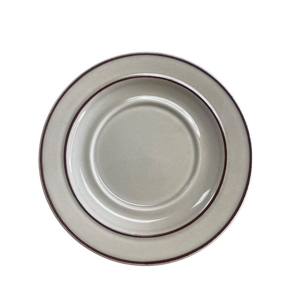 Homer Laughlin Brown Floral Dinnerware 25 pc Made In USA Stoneware Vintage - Picture 10 of 11